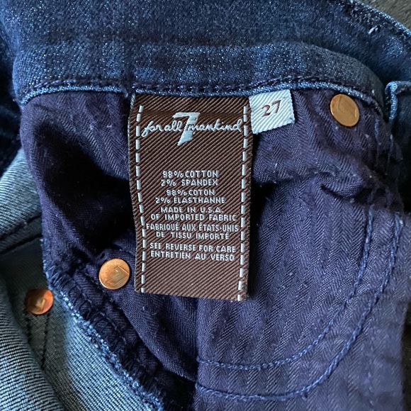 🎉 HP 🎉 7 for all Mankind Gold Foil Printed Skinny Jeans - Picture 11 of 16